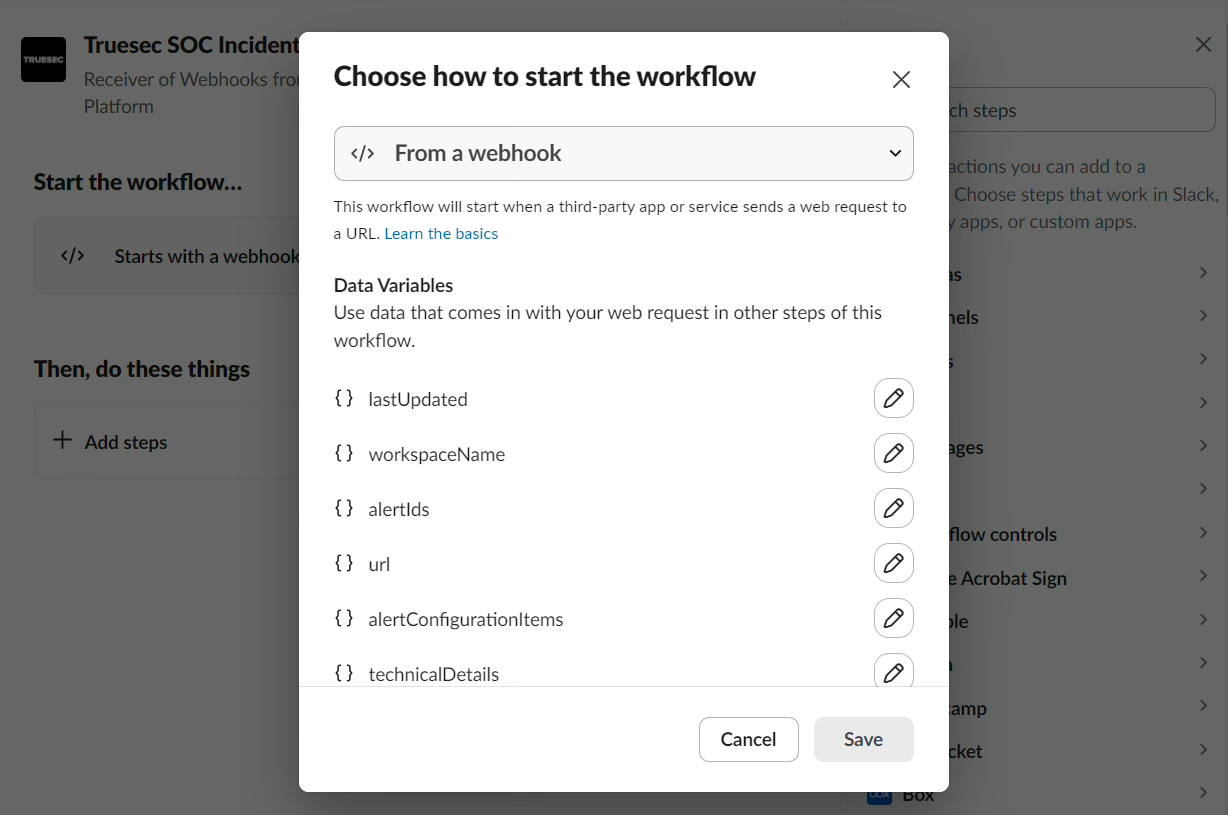 Choose how to start the workflow